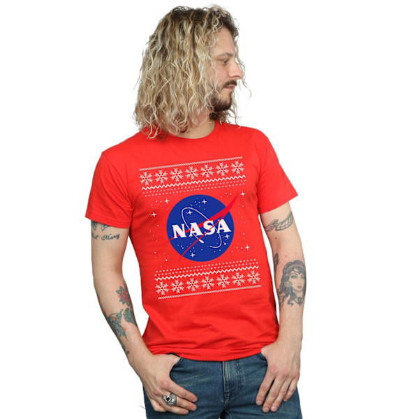 NASA Classic Fair Isle T-shirt L Röd Red L