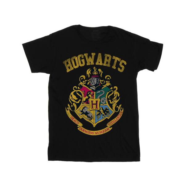 Harry Potter Dam/Kvinnor Hogwarts Varsity Bomull Boyfriend T- Black 5XL