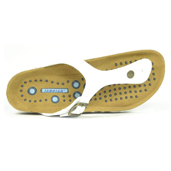 Sanosan Dam/Dam Siete Lunas Geneve Lädersandaler 4 UK W White/Brown 4 UK