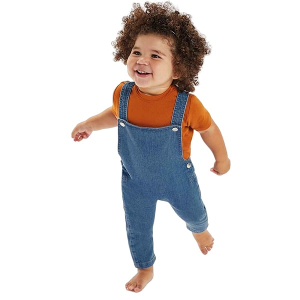 Babybugz Baby Rocks Denim Dungarees 6-12 månader Denim Blå Denim Blue 6-12 Months