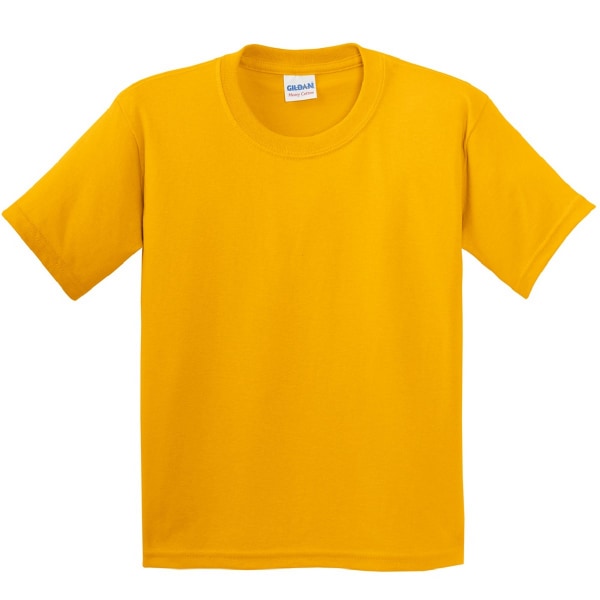 Gildan Youth Unisex T-shirt i kraftig bomull XL guld Gold XL