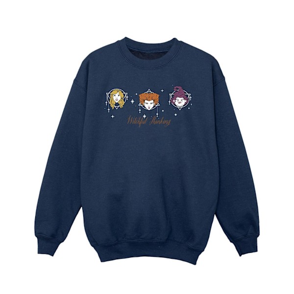 Disney Girls Hocus Pocus Witchful Thinking Sweatshirt 9-11 År Navy Blue 9-11 Years