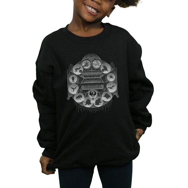 Fantastiska vidunder Girls MACUSA Beasts Sweatshirt 12-13 år Bla Black 12-13 Years