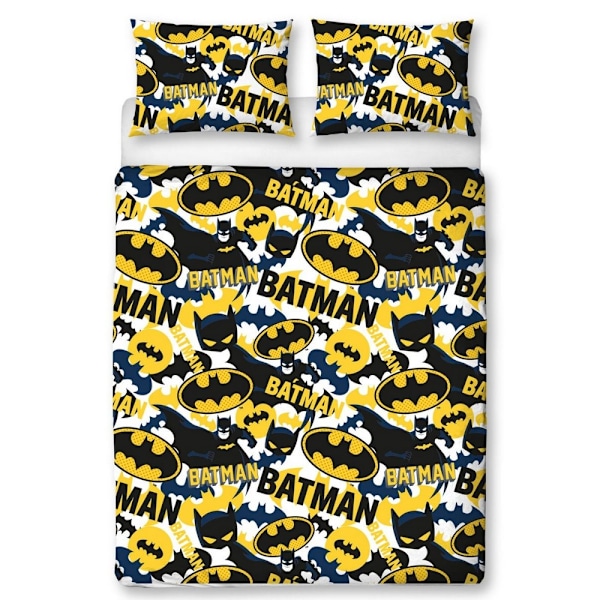 Batman Camo Påslakan Set Dubbel Blå/Gul/Svart Blue/Yellow/Black Double