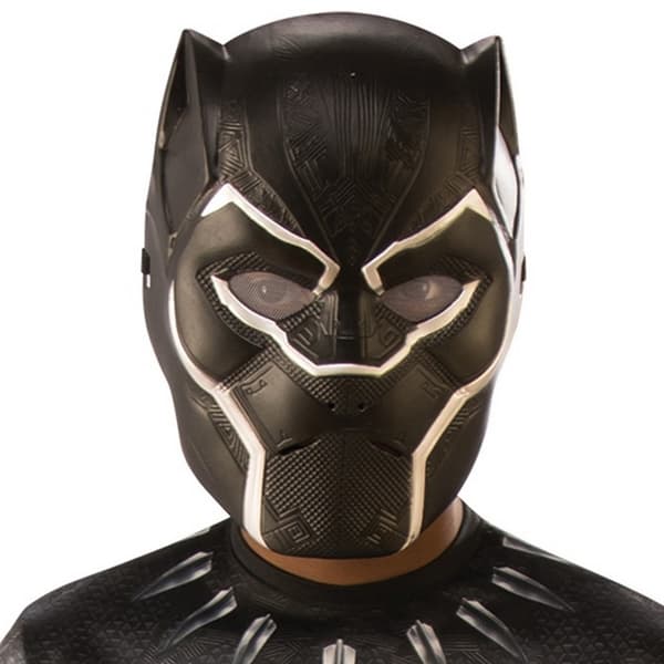 Marvel Avengers Barn/Barn Black Panther 1/2 Mask En Storlek Black One Size