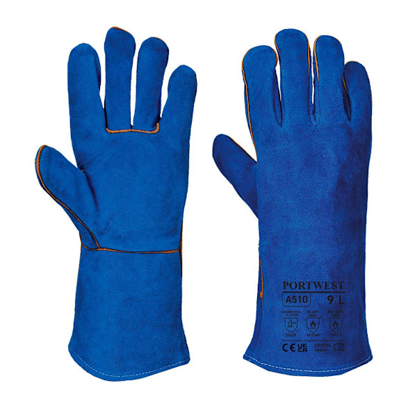 Portwest Unisex Adult A510 Lädersvetsningshandskar XL Blå Blue XL