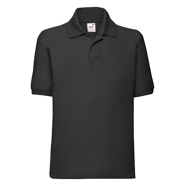 Fruit of the Loom Barn/Barn 65/35 Vanlig Pique Poloskjorta 9 Black 9-10 Years