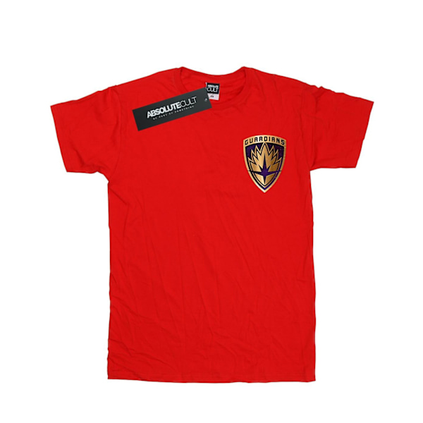 Marvel Herrar Guardians Of The Galaxy Shield Faux Pocket T-Shirt Red S