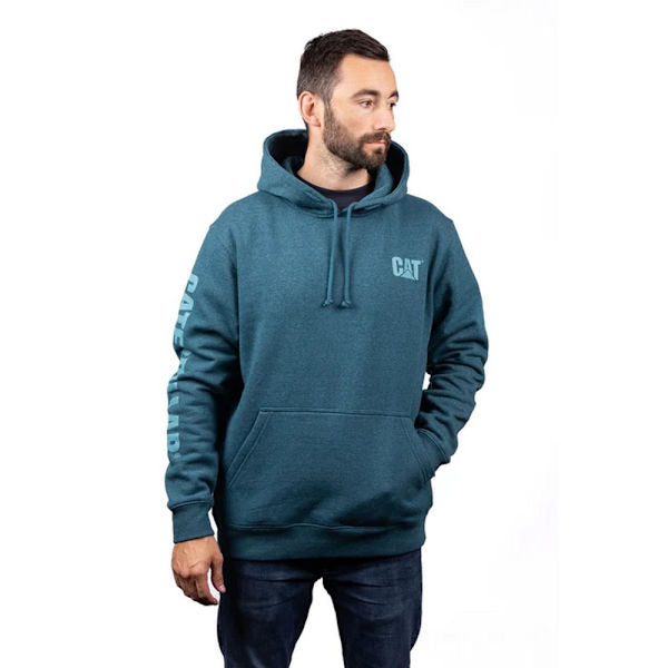 Caterpillar Mens Trademark Banner Hoodie XL Mallard Blue Mallard Blue XL