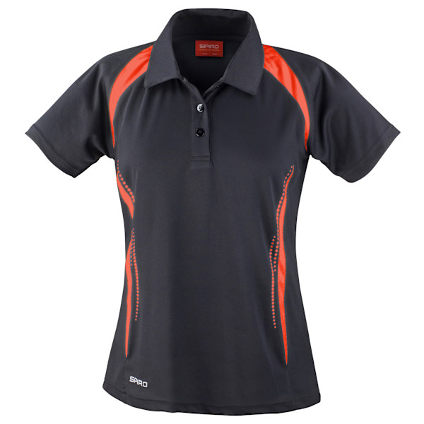 Spiro Dam/Dam Sports Team Spirit Performance Polo Shirt M Black/Red M