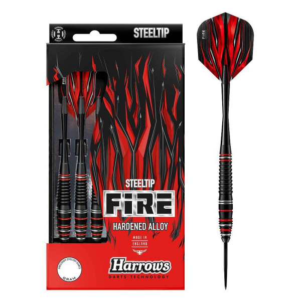 Harrows Fire High Grade Alloy Dart (Pack med 3) 24g Röd/Svart Red/Black 24g