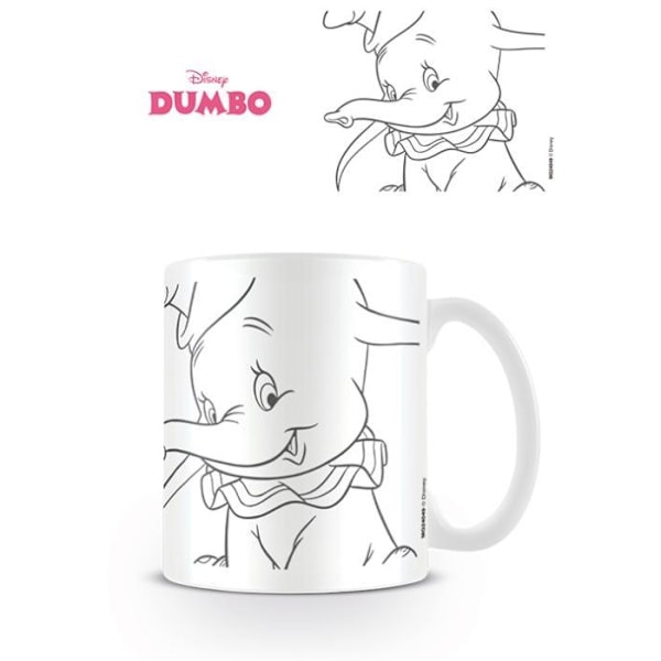 Dumbo Line Dumbo Mugg En Storlek Vit White One Size