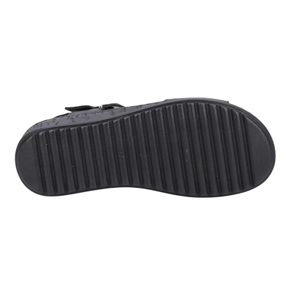 Hush Puppies Dam/Damer Ellie Läder Kilklackssandaler 6 UK Sva Black 6 UK