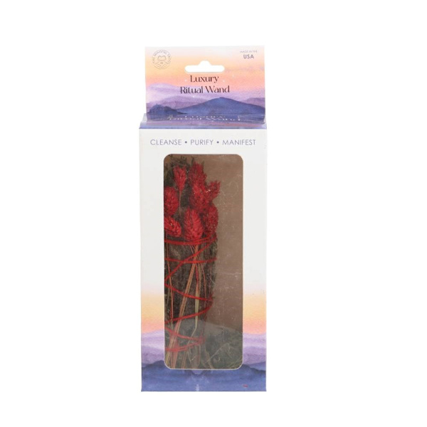 Något Annorlunda Yerba Santa Salvia Rosmarin Smudge Stick Wand Red/Brown One Size