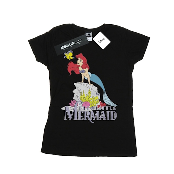 Disney Dam/Kvinnor Den Lilla Sjöjungfrun Havsvän Bomull T-shirt Black S
