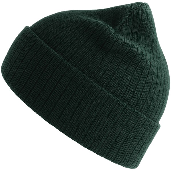 Atlantis Unisex Vuxen Rio Ribbstickad Återvunnen Mössa One Size Flaska Grön Bottle Green One Size