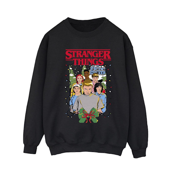 Netflix Dam/Kvinnor Stranger Things Jul Affisch Sweatshirt Black XL