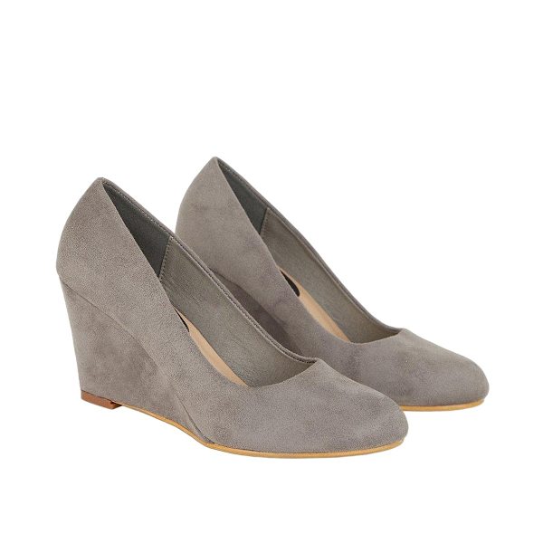 Dorothy Perkins Dam/Damer Duke Wedge Court Shoes 7 UK Grå Grey 7 UK