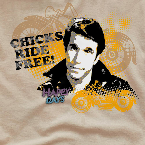 Happy Days Herr Chicks Ride T-Shirt 3XL Sand Sand 3XL
