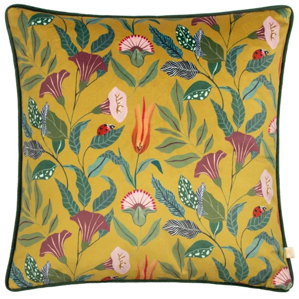 Wylder Wild Garden Columnaris Velvet Piped Kuddfodral 43cm x Multicoloured 43cm x 43cm