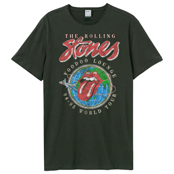 Amplified Mens Voodoo Lounge Tour The Rolling Stones T-Shirt XS Charcoal XS