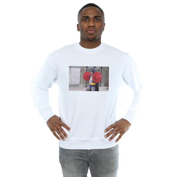 DC Comics Herr Batman TV-serie Bat Gains Sweatshirt 3XL Vit White 3XL
