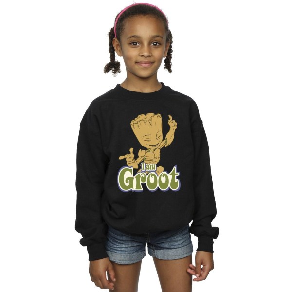 Guardians Of The Galaxy Girls Groot Dancing Sweatshirt 5-6 år Black 5-6 Years
