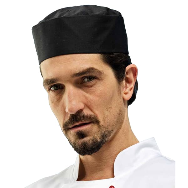 Premier Turn-Up Chefs Hat (2-pack) M Svart Black M
