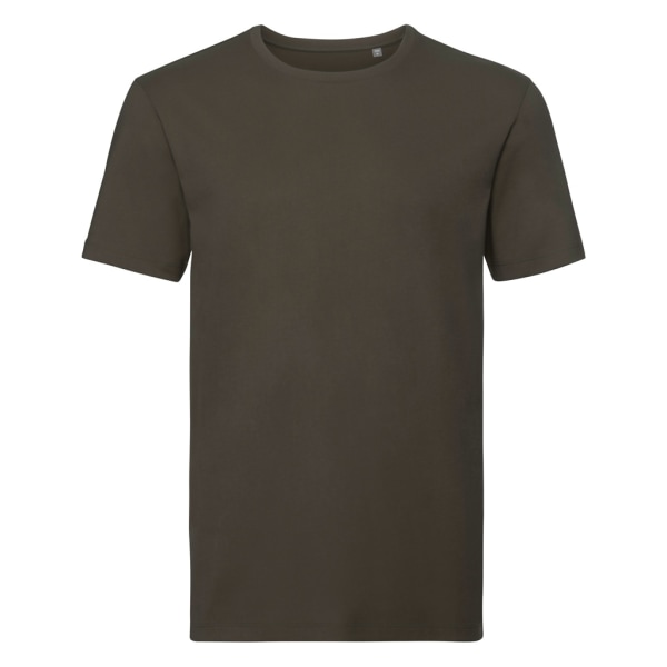 Russell Mens Authentic Pure Organic T-Shirt 3XL Dark Olive Dark Olive 3XL
