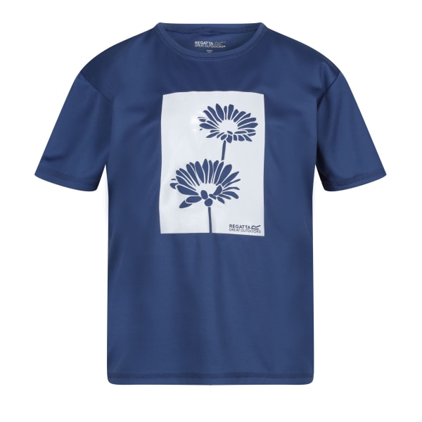Regatta barn/barn Alvarado VII Flowers T-shirt 7-8 år D Dusty Denim 7-8 Years