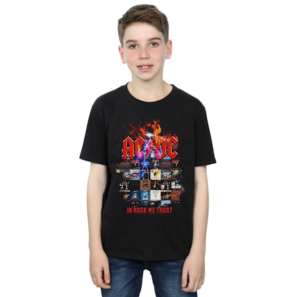 AC/DC Boys In Rock We Trust Album Cover T-Shirt 9-11 år Svart Black 9-11 Years