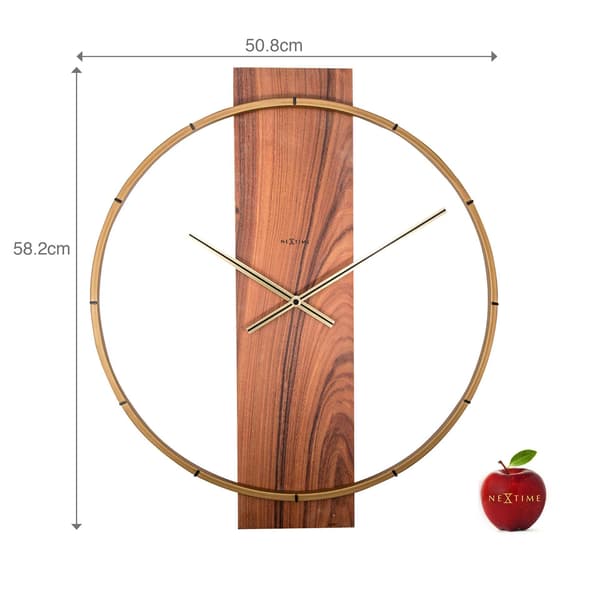 Nextime Carl Väggklocka Trä Brun - 58.2cm One Size Brun Brown One Size