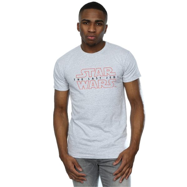 Star Wars: The Last Jedi Herr T-shirt i bomull med logotyp L Sports Grey Sports Grey L