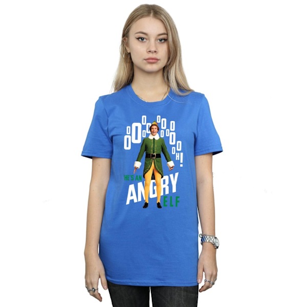 Elf Womens/Ladies Angry Elf Bomull Boyfriend T-Shirt M Royal Blå Royal Blue M