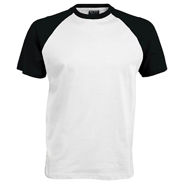 Kariban Herr Kortärmad Baseball T-shirt L Vit/Svart White/Black L