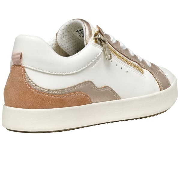 Geox Dam/Dam D Blomiee Mockaskor 7.5 UK Optisk Vit/ Optic White/Nude 7.5 UK