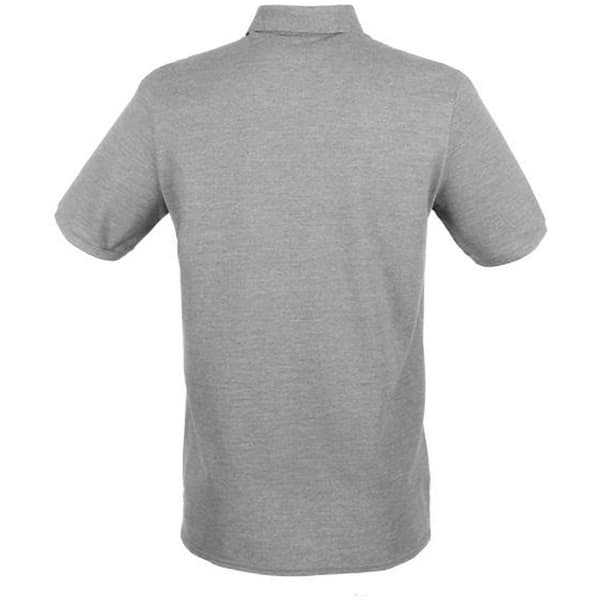 Henbury Herr Polotröja i Modern Passform i Bomullspiké S Heather Heather S