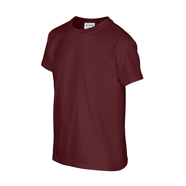 Gildan T-shirt i Tjock Bomull för Barn/Ungdomar Storlek L Mörkröd Maroon L