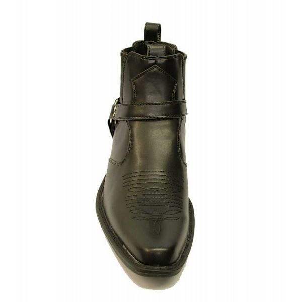 US Brass Herr Eastwood Cowboy Ankle Boots 10 UK Svart Black 10 UK