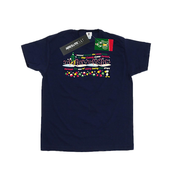 Elf Herr Candy Cane Forest T-shirt XL Marinblå Navy Blue XL