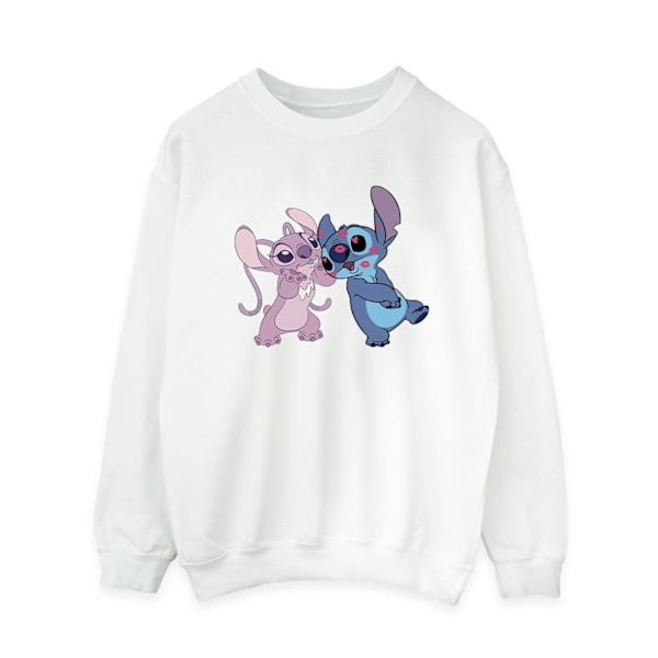 Disney Dam/Kvinnor Lilo & Stitch Kisses Sweatshirt L Vit White L