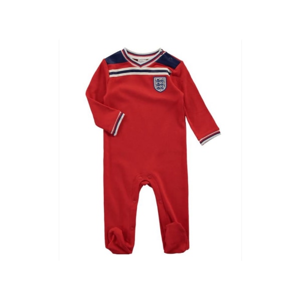 England FA Baby Away Kit Sleepsuit 3-6 månader Röd Red 3-6 Months