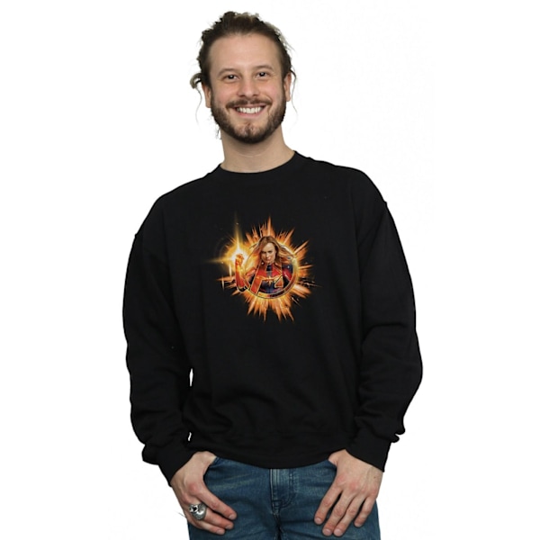 Marvel Mens Avengers Endgame Captain Marvel Blast Sweatshirt M Black M