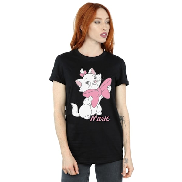 Disney Dam/Damer Aristocats Marie Bow Bomull Boyfriend T-Sh Black 5XL