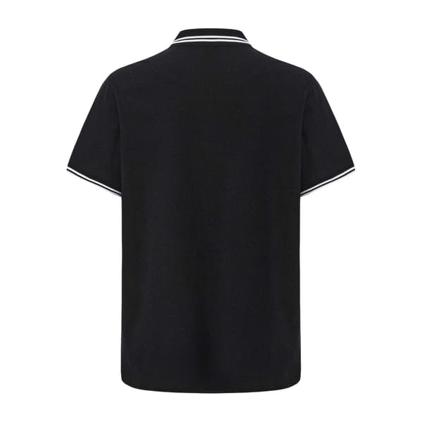 Pretty Green Pikétröja för män med kant S Svart Black S