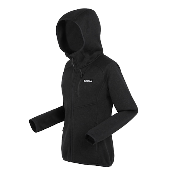Regatta Dam/Kvinna Newhill Marl Huvtröja i Fleece Storlek 12 UK Svart Black 12 UK