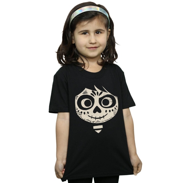 Disney Girls Coco Miguel Skeleton Face bomull T-shirt 3-4 år Black 3-4 Years