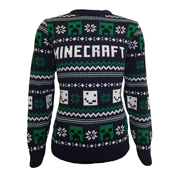 Minecraft Unisex Vuxen Mönstrad Stickad Jultröja L Flerfärgad Multicoloured L