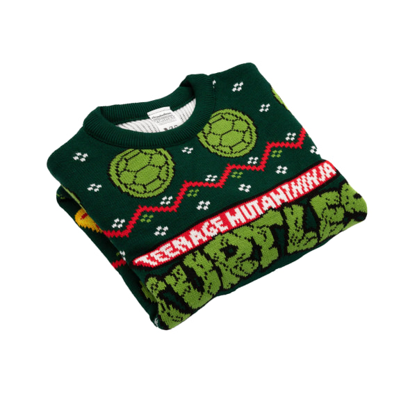 Teenage Mutant Ninja Turtles Knitted Jumper för män XL Grön/Yello Green/Yellow XL