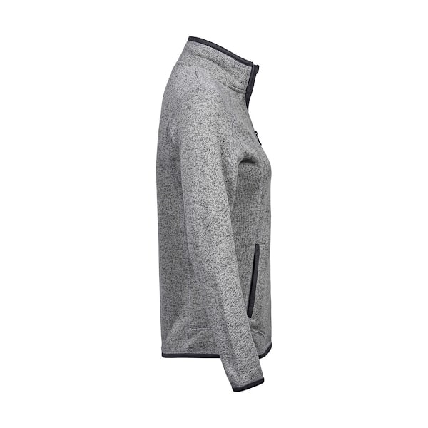 Tee Jays Dam/Dam Knitted Outdoor Fleece Jacka M Grå Mel Grey Melange M